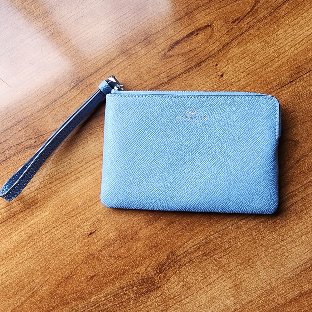 Coach corner zip Wristlet